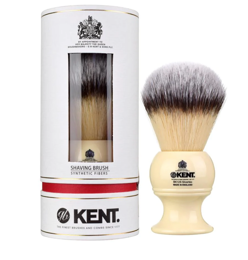 Kent of England Synthetic Shaving Brush, Ivory Large - Bartigan & Stark