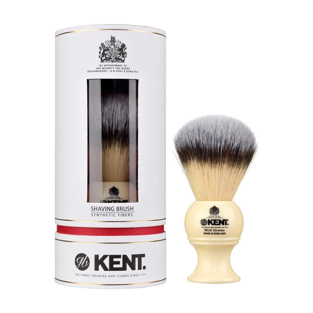 Kent Of England Synthetic Shaving Brush, Ivory Medium - Bartigan & Stark
